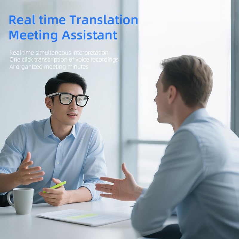 KOIPSSE AI Smart Camera Glasses: HD 1080P Video Recording and Photo Taking, Translation, Assistant Conversation, Suitable ...