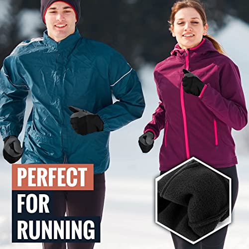 OZERO Winter Touchscreen Gloves for Men: Warm Running Gloves Windproof Water Resistant - Lightweight Thermal Glove for Hik...