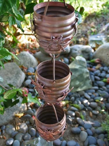 Nutshell Stores Honeybee & Hive Copper Rain Chain - Copper - 8 Feet