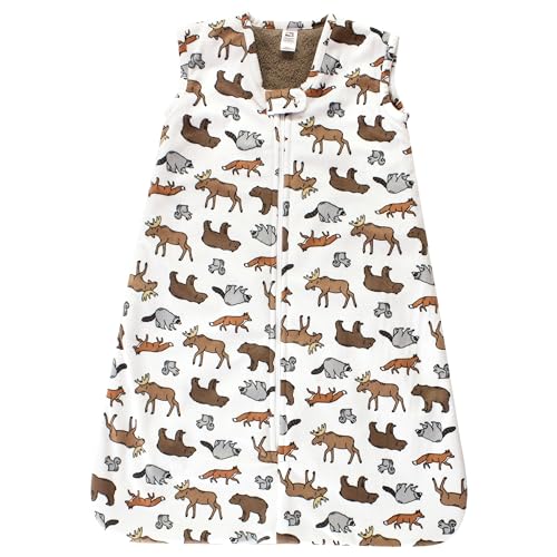 Hudson Baby Unisex Baby Long Sleeve Plush Faux Fur Sleeping Bag, Wearable Blanket
