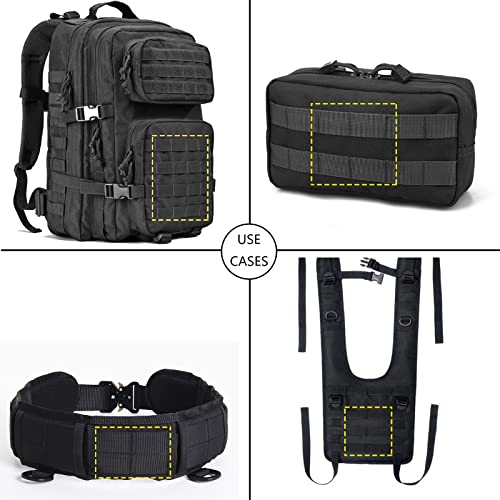 VEPKOIT Molle Straps with Snaps 4 inch 6 inch, Tactical Molle Strap with Button Molle Panel Straps, Military Backpack Moll...