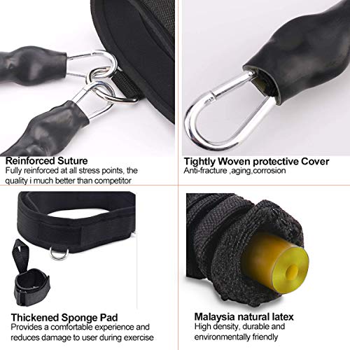Boxing Resistance Bands MMA Boxing Training Equipment Gear with Handles/Ankle Cuff/Belt for Men,Shadow Boxing Accessories ...