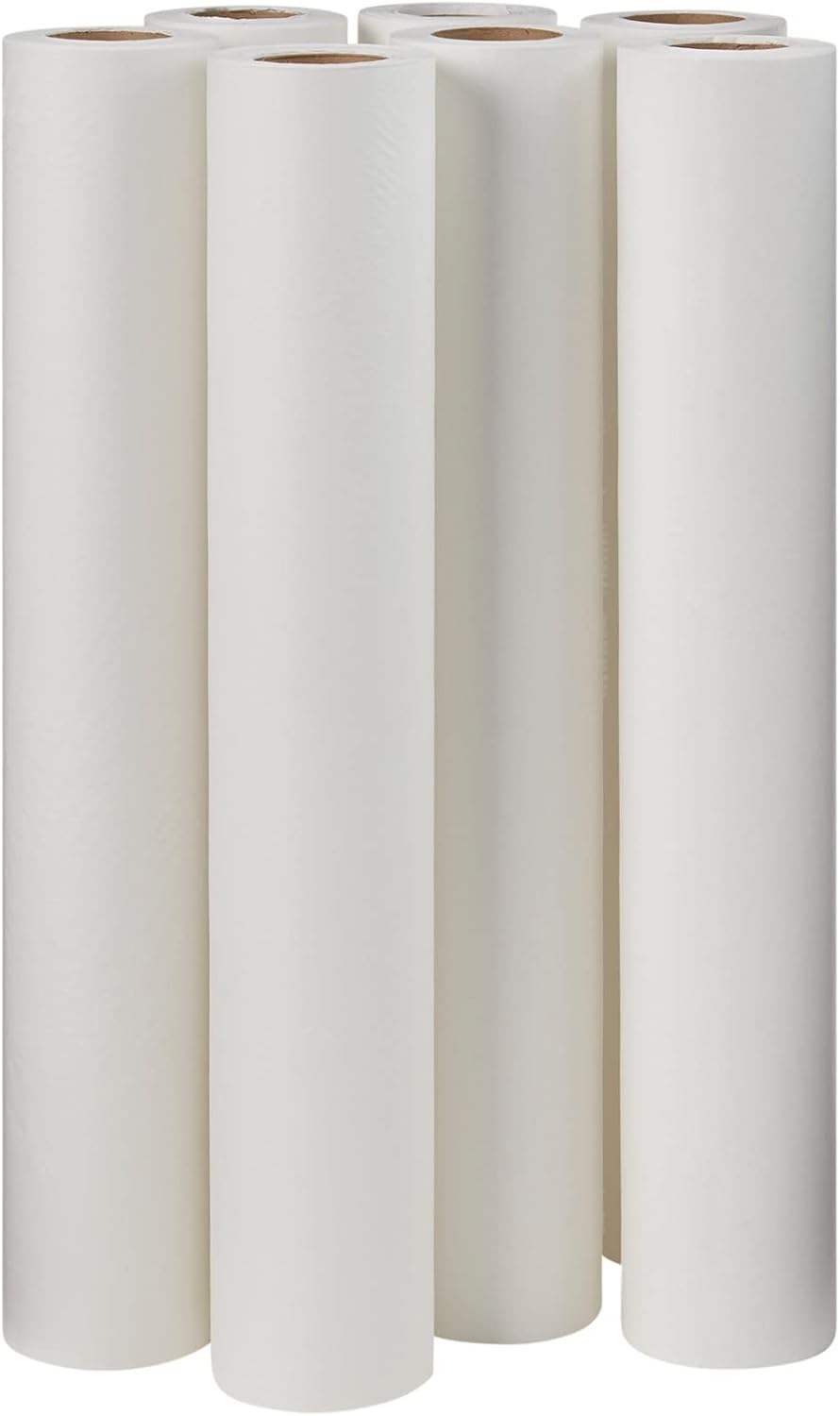 McKesson Medical Exam Table Paper [12 Rolls] – Bed Table Sheet Cover for Diaper Changing, Waxing, Nursing, Chiropractor, Patternmaking, Tracing - Premium Smooth Paper Roll - White, 18 in x 225 ft