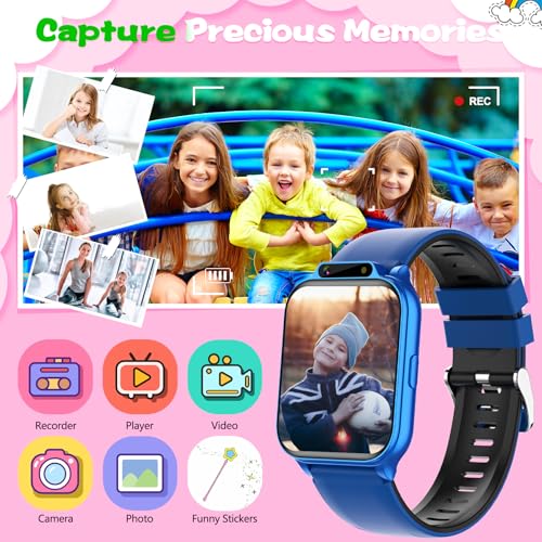 1.85" Kids Watch, AI(Translation/Q&A/Watch Face/Image Recognition)Smartwatches with Heart Rate,Sleep Monitor,Video Music P...