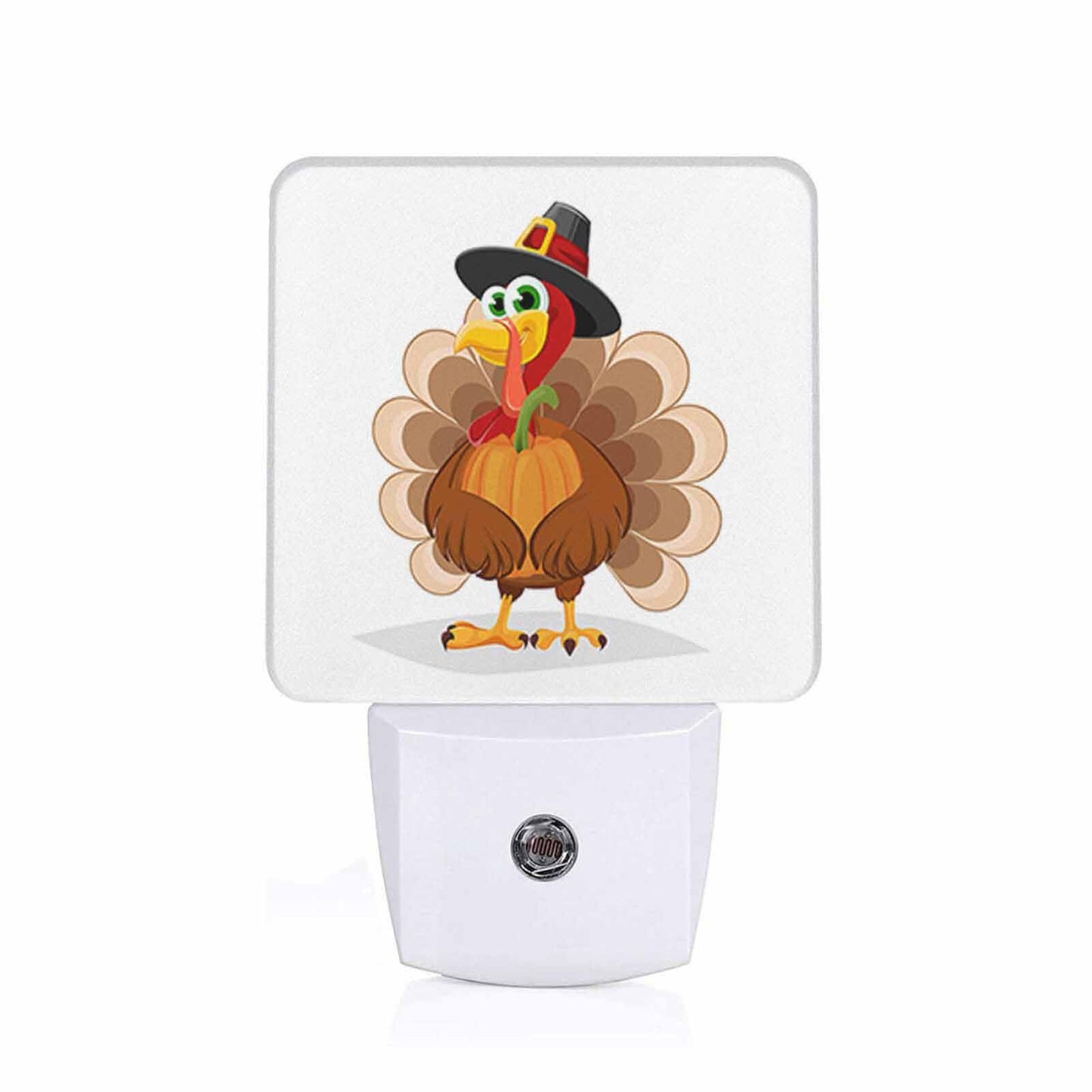 Chrobak Led Night Light Plug Into Wall With Dusk To Dawn Light Sensor White Energy Efficient Thanksgiving Day Turkey Nightlight For Bedroom Bathroom Hallway Living Room Kitchen