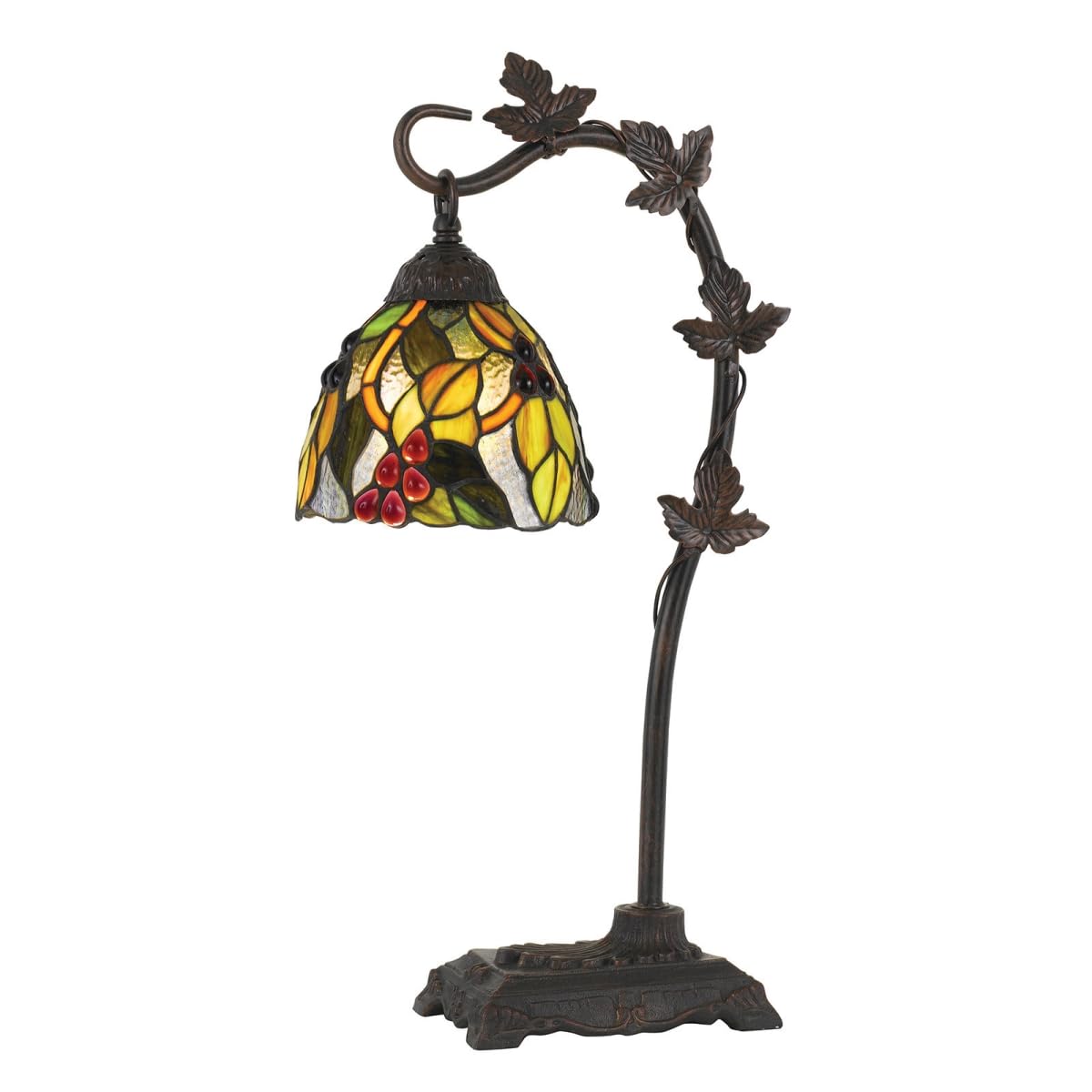 Homeroots 24 In. Bronze Metal Table Lamp With Green Dome Shade, Model 524697