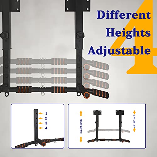 BDL Wall Mounted Pull Up Bar Chin Up bar Multifunctional Dip Station for Indoor Home Gym Workout, Power Tower Set Training...