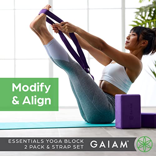 Gaiam Yoga Block - Supportive Latex-Free Eva Foam - Soft Non-Slip Surface with Beveled Edges for Yoga, Pilates, Meditation...