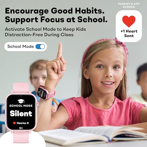 Kipywatch Smart Watch for Kids - Kids Watch with GPS Tracker & Safe Zones Alert – SMS, Voice & Video Call with School Mode...