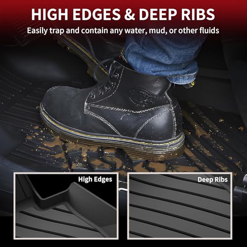 LASFIT Floor Mats for BMW 5 Series G30 2017-2023, Custom Fit TPE All Weather Car Liners 1st & 2nd Row Mat for BMW 530i, 53...