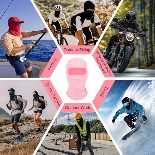 2Pcs Full Face Cover Ski Mask Balaclava Unisex Hood Cap Neck Gaiter UV Protector for Outdoor Sports Snowboard Travel
