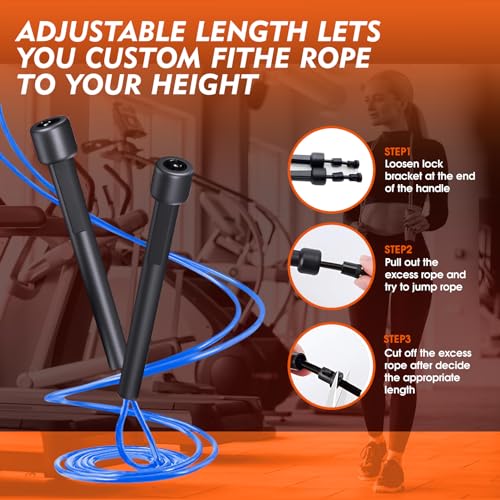 HELLOBOZS 14 Pack Adjustable PVC Jump Rope for Cardio Fitness - Versatile Jump Rope for Women Men Kids Christmas Gift -Tan...