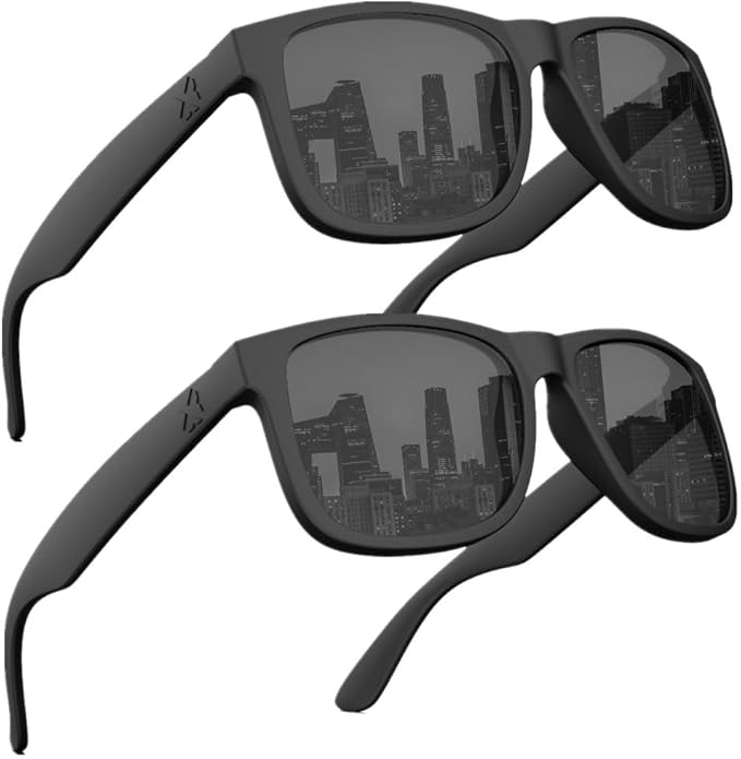 MAXJULI Polarized Sunglasses for Men and Women,UV Protection Rectangular Sun Glasses 8806
