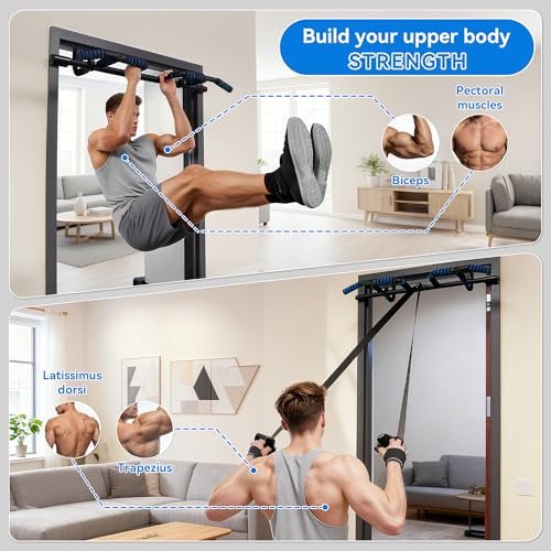EPHESPORT 2026 Multifunctional Pull Up Bar for Doorway – US Patented Design, Foldable, No Drilling or Slipping, Multi-Grip...