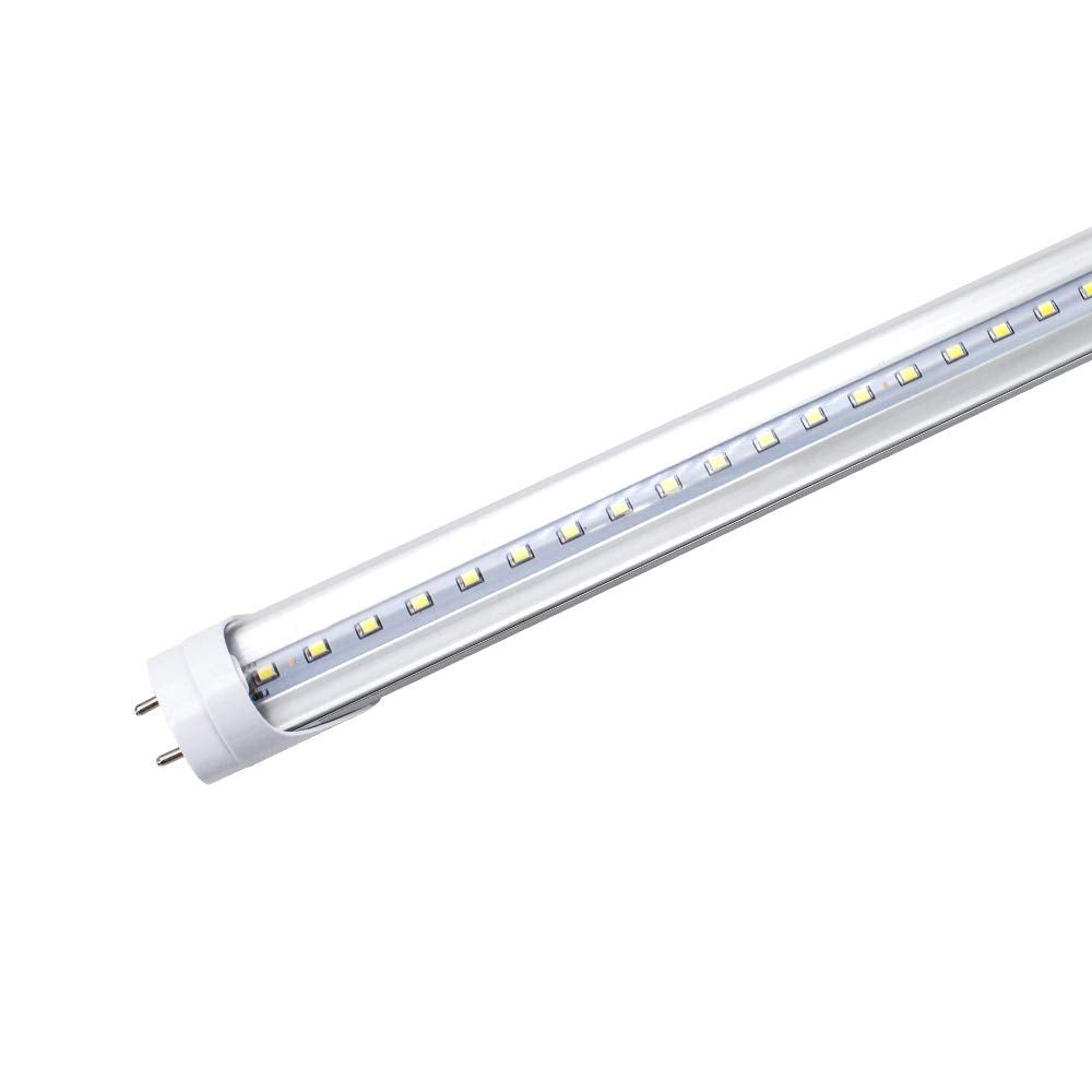 Lightingwill Led T8 Light Tube 4Ft  Daylight White 5000K  Dual-End Powered Ballast Bypass  2000Lumen 18W (40W Equivalent Fluorescent Bulb Replacement)  Clear Cover  Ac85-265V Lighting Fixture  1 Pack
