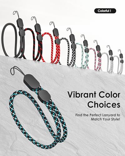 Avorast Hand Wrist Strap Lanyard, 6 Pack Adjustable Colorful Nylon Hand Wrist Straps for GoPro, Camera, Keys, Keychain, Ph...
