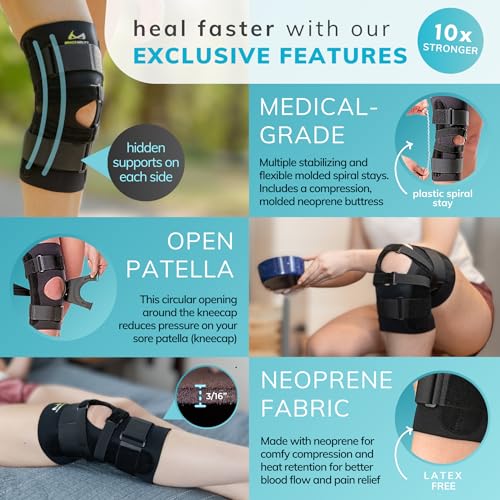 BraceAbility J Patella Knee Brace - Lateral Patellar Stabilizer with Medial and J-Lat Support Straps for Dislocation, Subl...