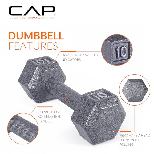 CAP Barbell Cast Iron Hex Dumbbell | Multiple Options