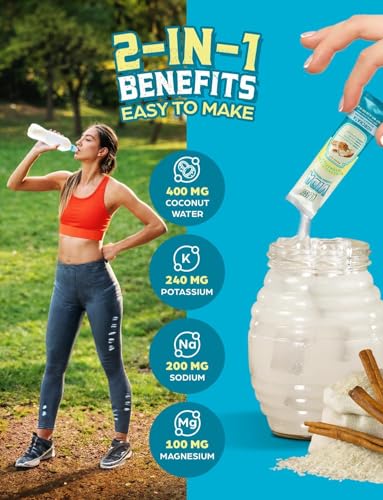 KLASS VIDA Electrolyte Drink Mix – Horchata Agua Fresca Flavor | Sugar-Free Hydration Powder with Coconut Water & Minerals...