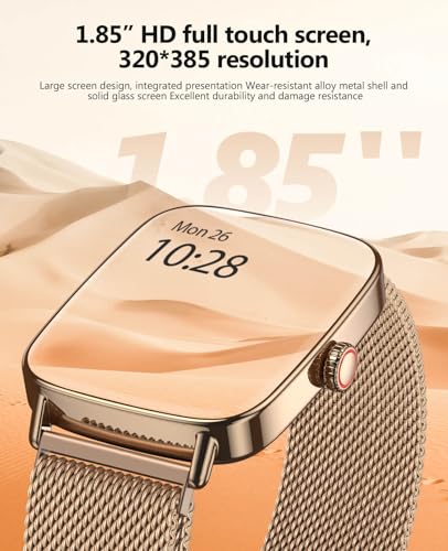 SOUYIE Smart Watch for Women Men, 1.85" AI Voice Smartwatch, 24/7 Heart Rate Monitor, Stress/SpO2/Sleep Tracker, IP68 Wate...