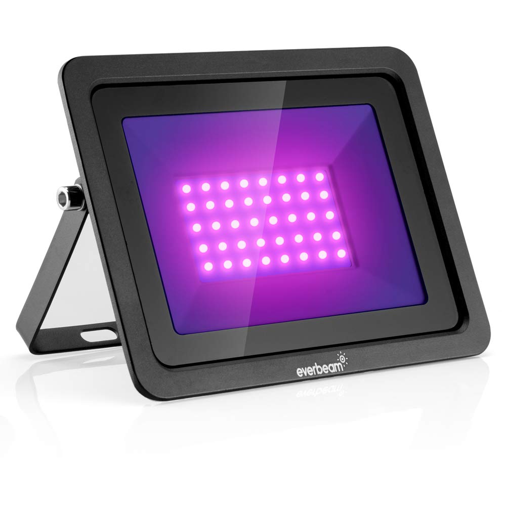 Everbeam 10W UV LED Black Light - IP66 Waterproof, 395nm, Aluminum, Model US-365NM50W, Indoor/Outdoor Use