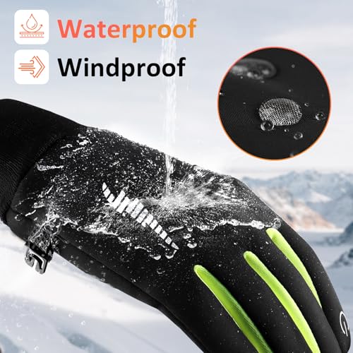 Duoyeree Kids Winter Gloves Warm Touchscreen Windproof Water Resistant Soft Lining Cycling Skiing Gloves for Boys Girls