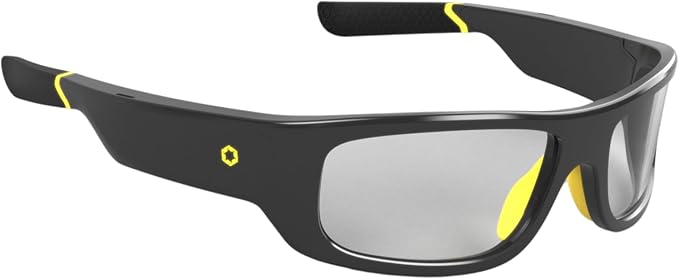 Lucyd Armor Smart Safety Glasses, TR90 Frame, Light Adaptive Lenses, Open Ear Speakers & Microphone - ANSI Z87.1