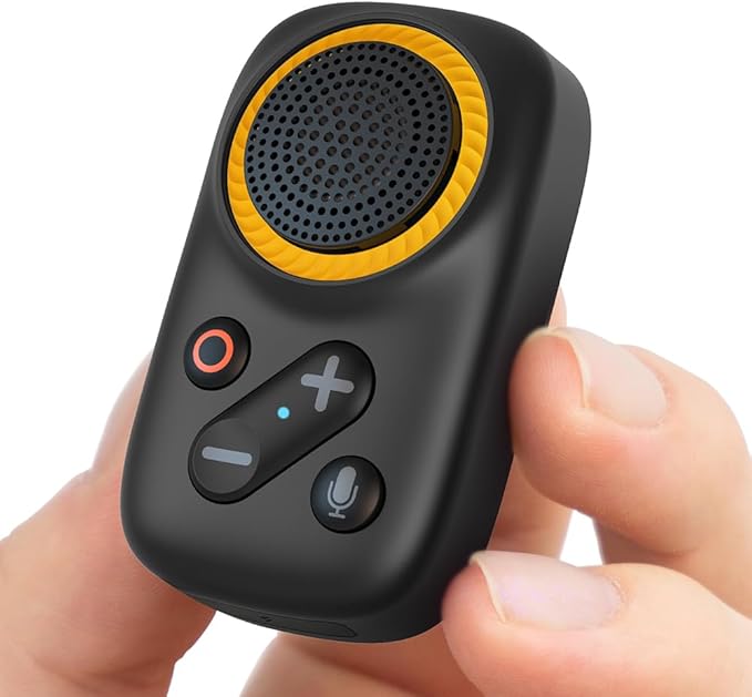 Ainostone Wearable Bluetooth Speaker Built in Mics for Hands Free Call/Voice Assistant Clip on Portable Small Wireless Spe...