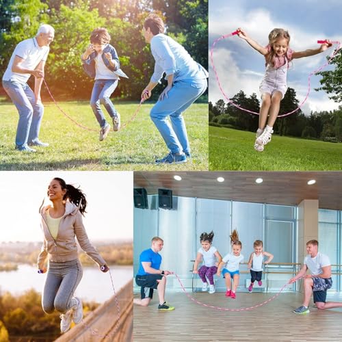 Zocy 2 Pack Jump Rope for Fitness Exercise Equipment, Tangle-Free Rope Skipping with Soft Beaded Segment, Premium Adjustab...