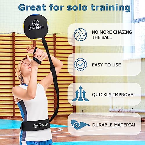 focopot Volleyball Training Equipment Aid,Solo Volleyball Trainer to Practice Serve, Spike, Set and Pass,Perfect Volleybal...