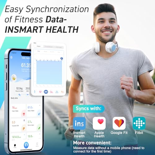 INSMART Smart Scale for Body Weight, Large Display Body Fat Scale, Accurate Weight Scale Digital Bluetooth Bathroom Scale ...