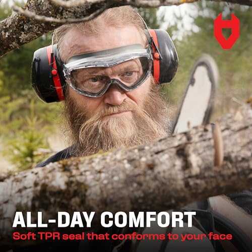 NoCry Anti Fog Safety Goggles for Men and Women with Premium Anti Scratch Coating - Vented Panoramic Lab Goggles; ANSI Z87...
