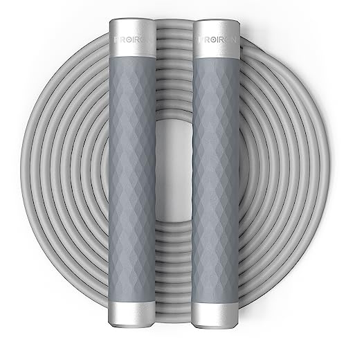 PROIRON Jump Rope Double Weighted Skipping Rope 360° Swivel Ball Bearings Tangle-Free Double Fat Burning with Aluminum Han...
