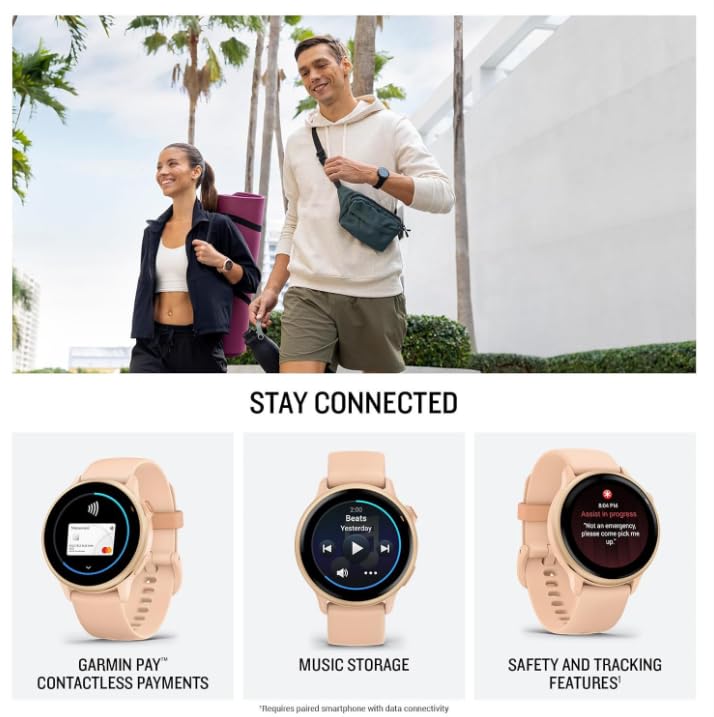 Wearable4U Garmin Vivoactive 6 - Health & Fitness Smartwatch, 1.2 in Bright AMOLED Display, GPS Sports Tracking, Up to 11 ...