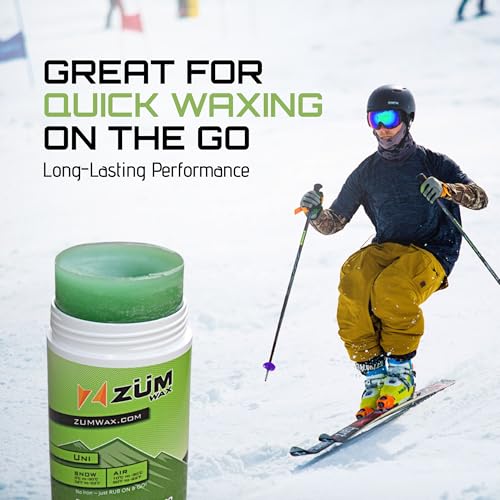ZUMWax Rub-On Ski/Snowboard/Nordic/Cross-Country Wax 70g, UNIVERSAL, Easy cork applicator, long-lasting performance, secre...