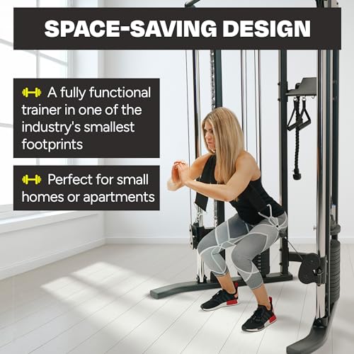 Inspire Fitness FTX Functional Trainer - Compact at Home Workout Machine with Accessories - Space Saving Design - Home Gym...