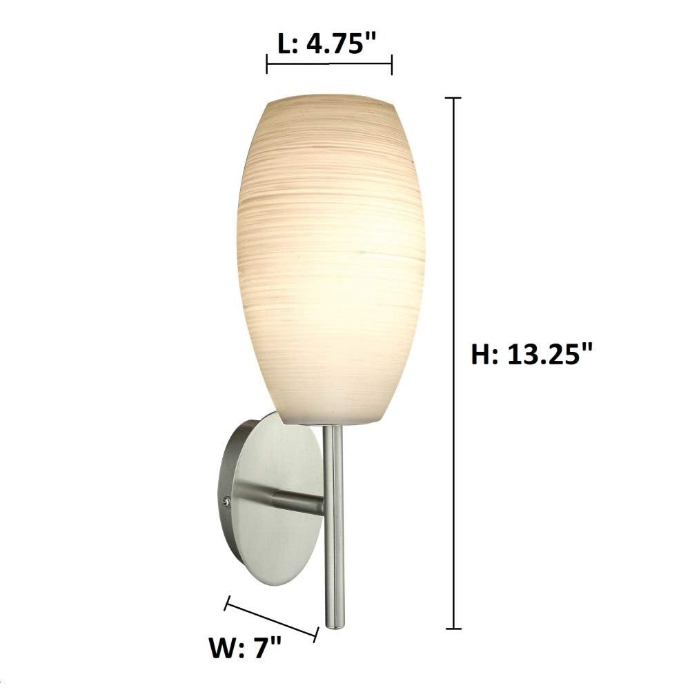 Eglo Batista 1 Wall Light, Matte Nickel, Model 88956A, Metal Construction