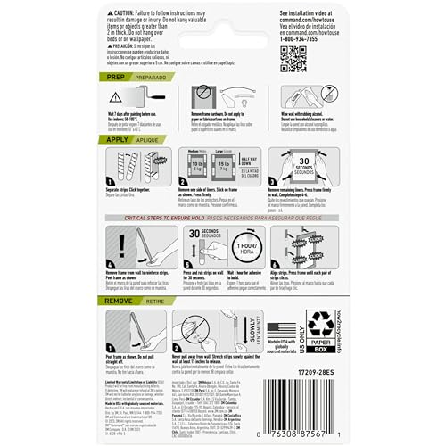 3M Command Damage-Free Hanging Mega Pack 16 L Pairs & 12 M Pairs, Holds 16 lb 7.2 kg & 12lb, 5.4kg
