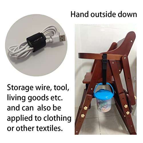 UONIKA 40ft Hook and Loop Straps with 60 Buckles, Adjustable Reusable Cable Straps, Arbitrarily Cut Fixing Nylon Cinch Strap