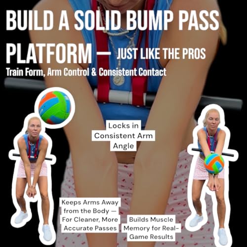 BOARDEE Bump-Pass Volleyball Training Kit - Foldable Lightweight Aluminum Sticks for Correcting Bump-Pass, Passing Practic...