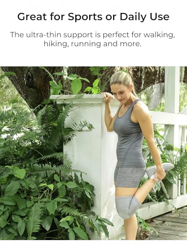 inflossom Bamboo Knee Sleeves, 2-Pack Knee Compression Sleeve Women Men Elastic Warm Slip-on Recovery Knee Brace for Arthr...
