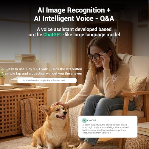 Blackview Smart Glasses, Polarized Bluetooth Sunglasses with Speaker, Voice Control, UV Protection, Anti Blue Light Lens
