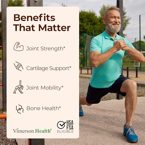Glucosamine Chondroitin MSM – Joint Support Supplement for Women and Men with Glucosamine Sulfate 1500 mg, Chondroitin and...