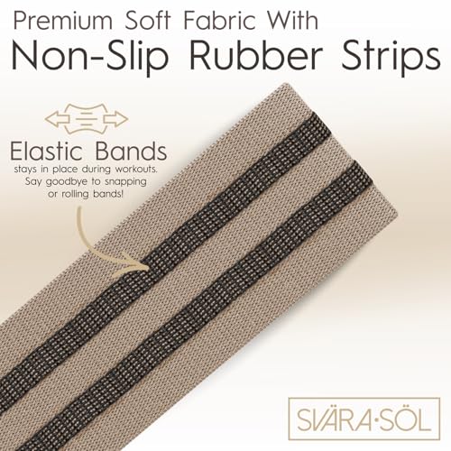 Svära Söl Fabric Resistance Bands Set of 3 for Legs, Glutes, Arms, Booty Bands for Women and Men, Resistance Bands for Wor...