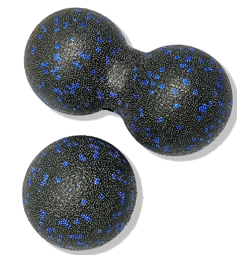 Peanut Massage Ball - Double Lacrosse Massage Ball & Mobility Ball for Physical Therapy - Deep Tissue Massage Tool for Myo...