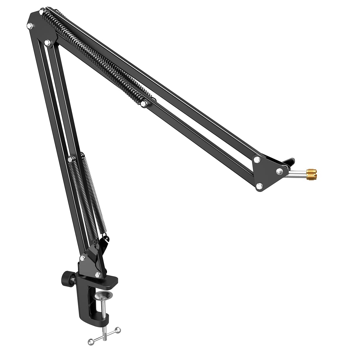 Microphone Arm Stand, Fifine Suspension Boom Scissor Mic Stand With Heavy Duty Clamp, 3/8 To 5/8 Adapter, For Voice-Over, Gaming