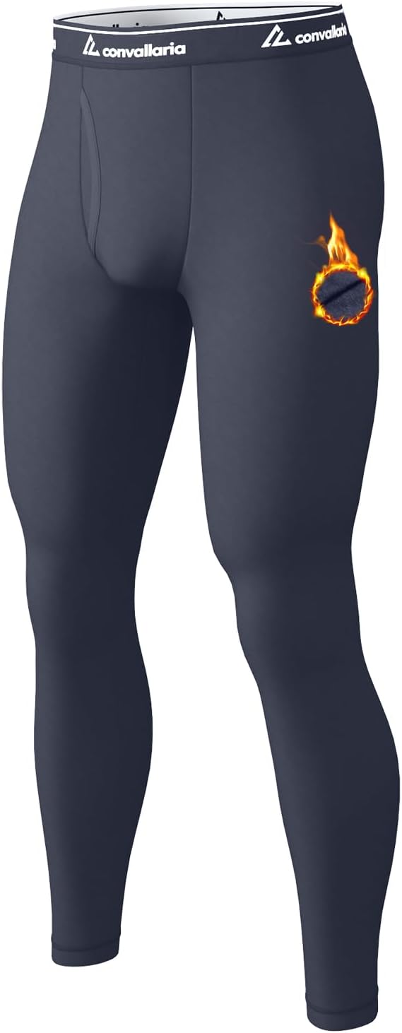 Men's Thermal Pants Fleece Lined Long Johns Compression Bottom Athletic Base Layer Cold Weather Gear 1 2 4 Pcs