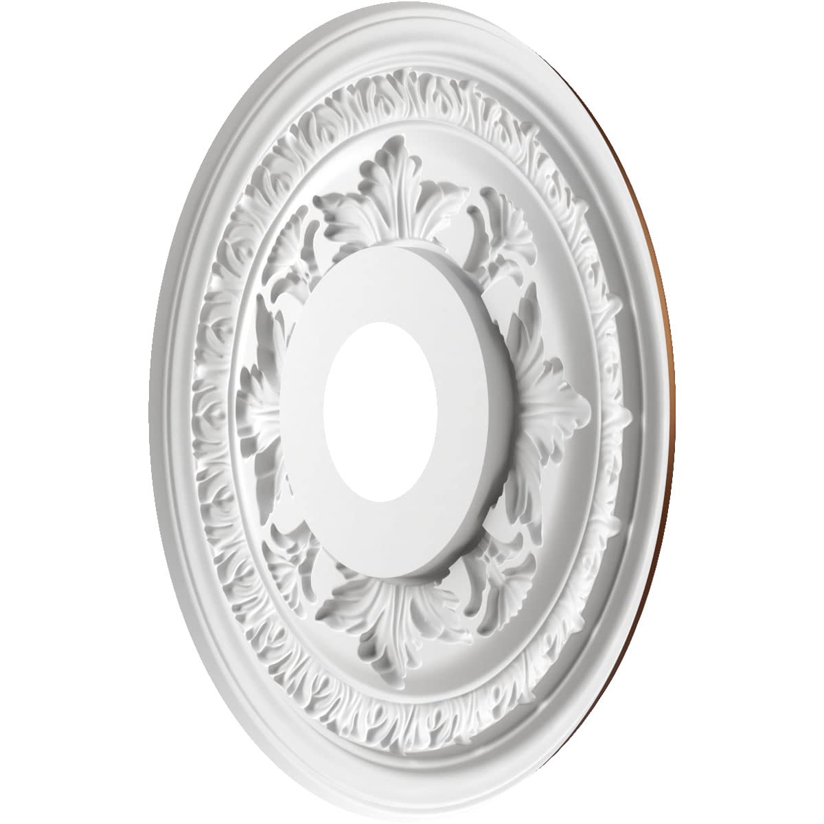 Ekena Millwork Cmp16Bacdc Baltimore Thermoformed Pvc Ceiling Medallion (Fits Canopies Up To 6 1/2), 16Od X 3 1/2Id X 1P, Metalli