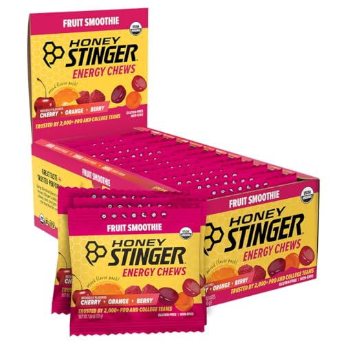 Honey Stinger Organic Fruit Smoothie Energy Chew, Gluten Free & Caffeine Free, for Exercise, Running and Performance, Spor...