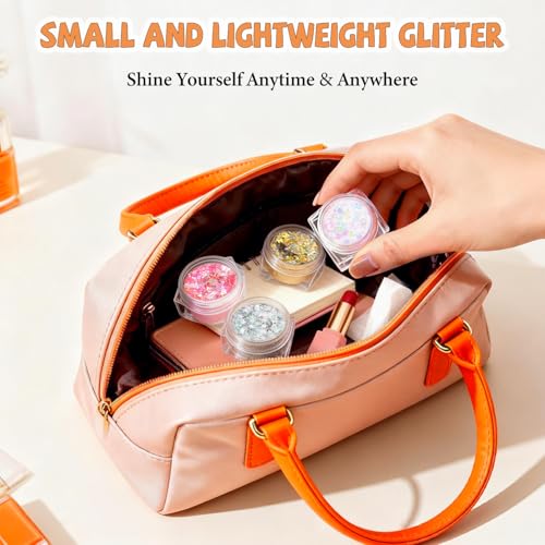 Body Glitter Face Glitter, Hair Glitter for Kids, 12 Shapes Fine Chunky Glitter Gel for Women Girls Makeup Sparkles Party ...